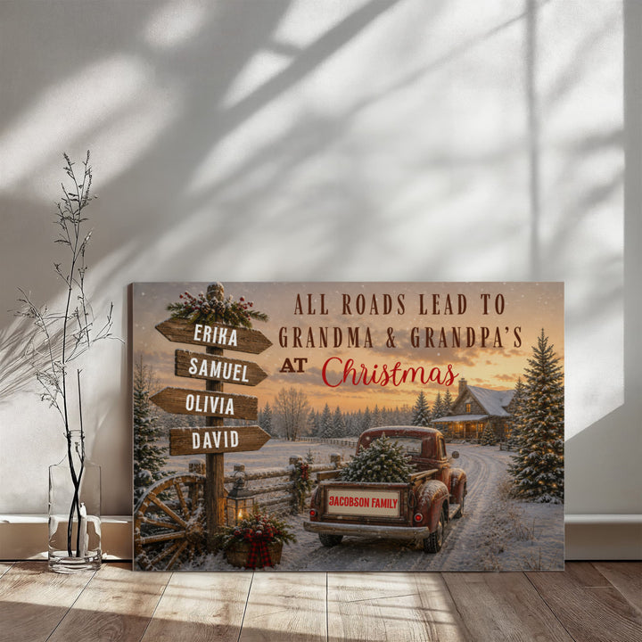 Grandpa & Grandma Christmas Canvas 08192026