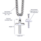 To My Dear Grandson Engraved Cross Necklace