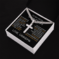 To My Dear Grandson Cross Necklace, Love Grandma