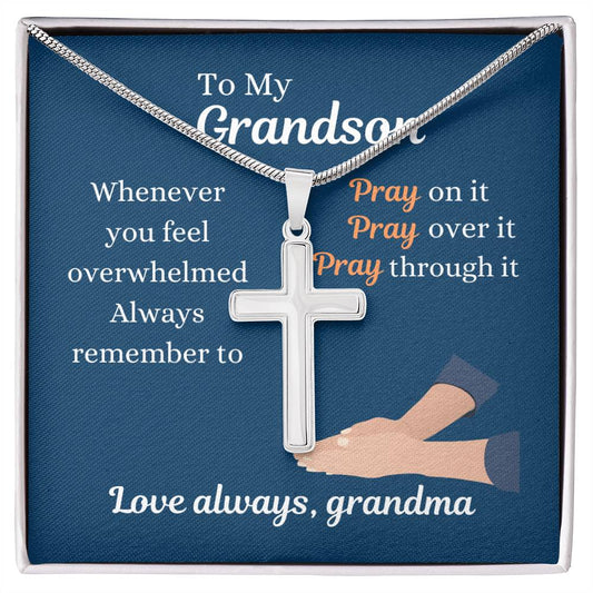 To My Grandson Pray Through It No Engraving On The Back
