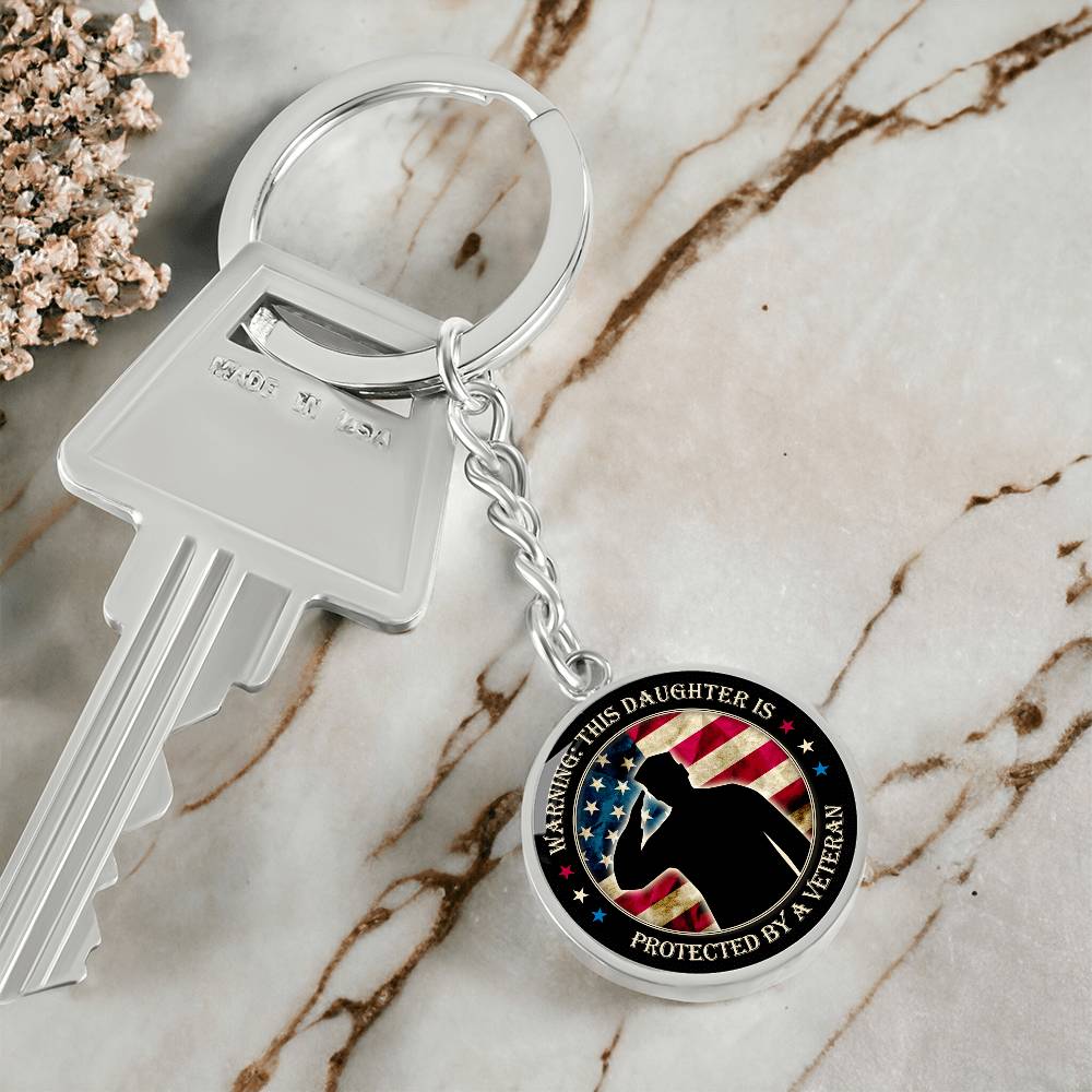Army Veteran Keychain for Daughter