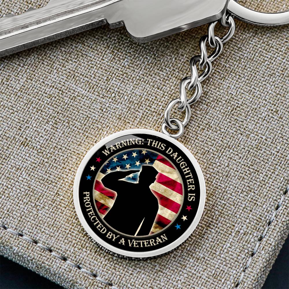 Army Veteran Keychain for Daughter