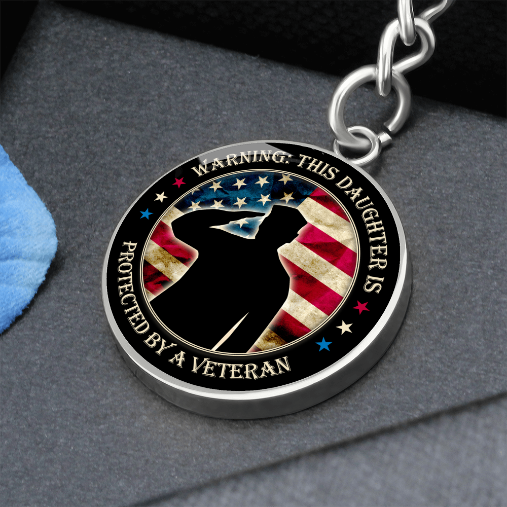 Army Veteran Keychain for Daughter