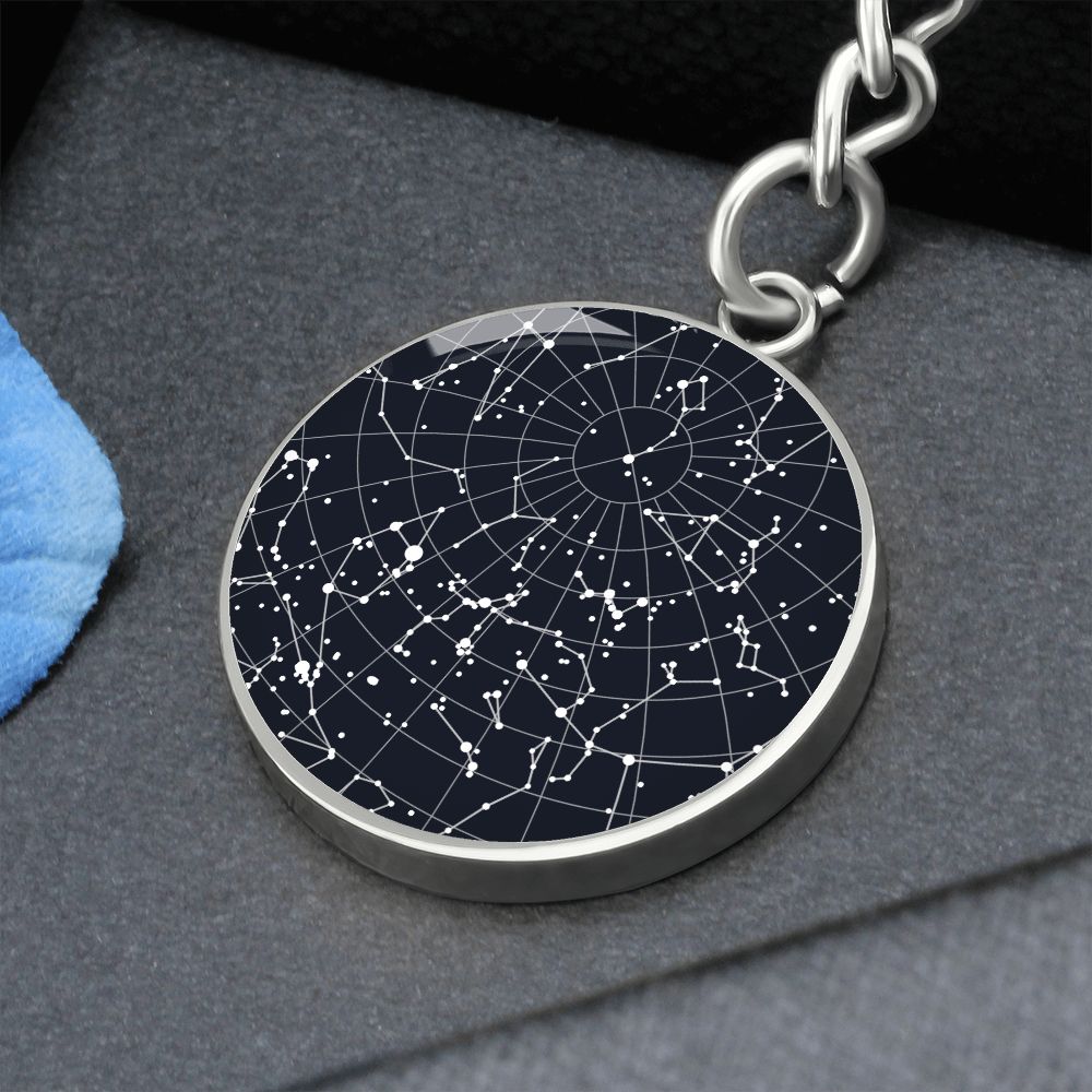 Celestial Night Sky Penticton BC Keychain