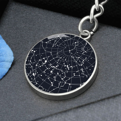 Celestial Night Sky Penticton BC Keychain