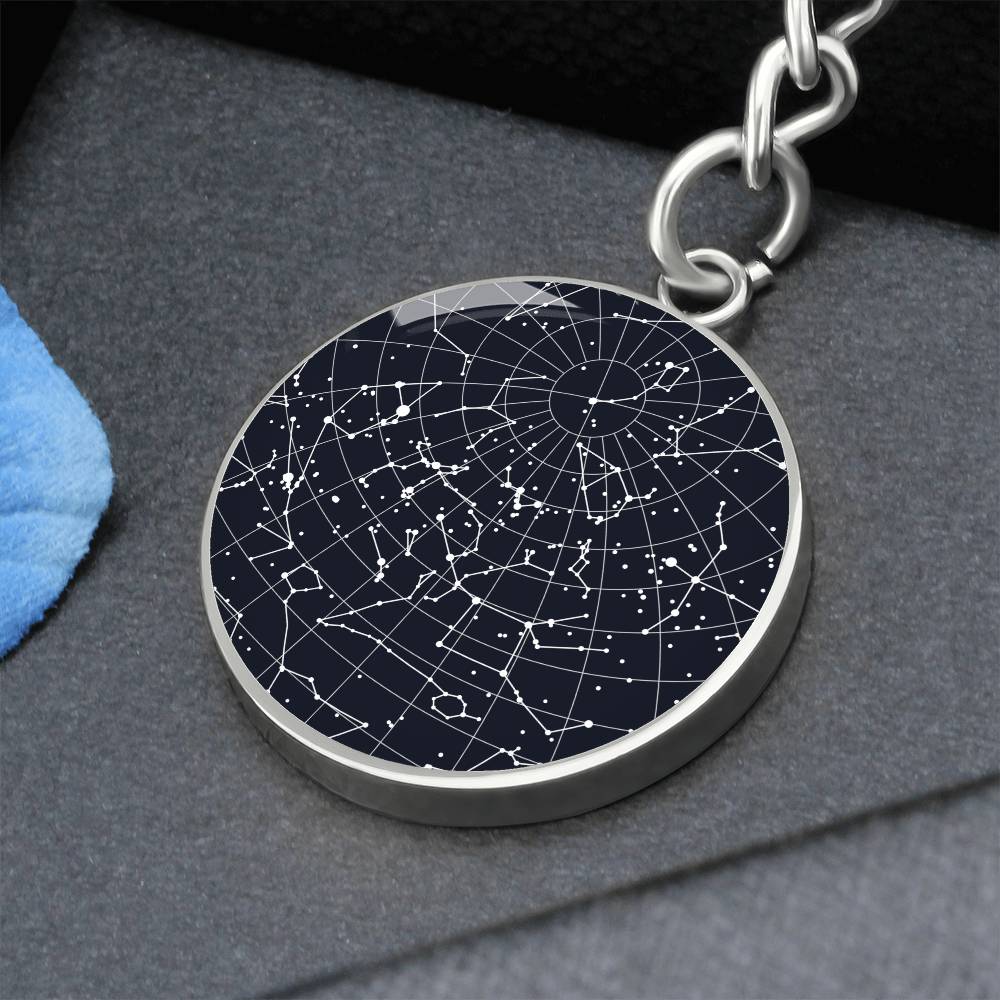 Celestial Night Sky Keychain Slippery Slope, PA