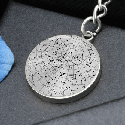 Celestial Night Sky Reading UK Keychain