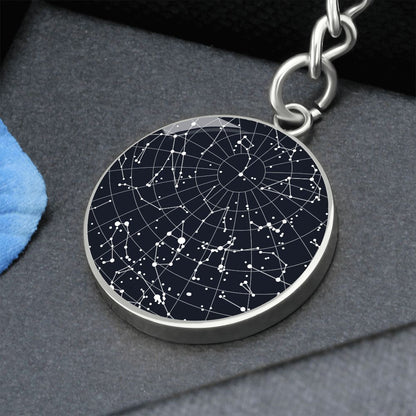 Celestial Night Sky Keychain Seattle