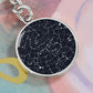 Celestial Night Sky Circle Keychain Cedar Rapids