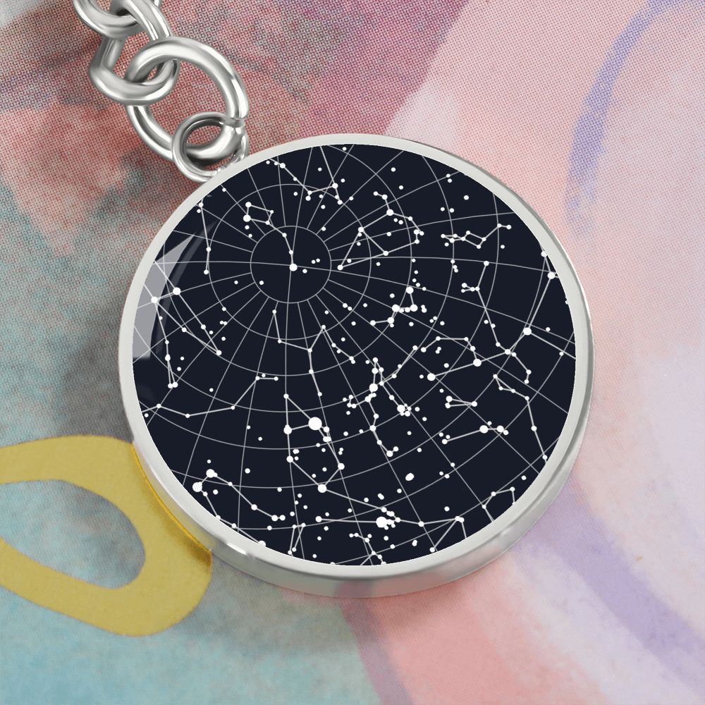 Celestial Night Sky Penticton BC Keychain
