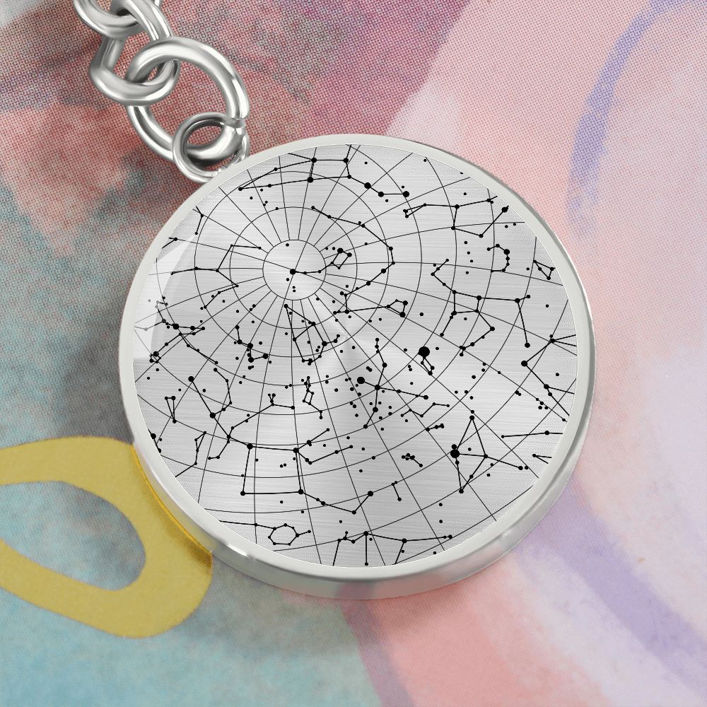 Celestial Night Sky Reading UK Keychain