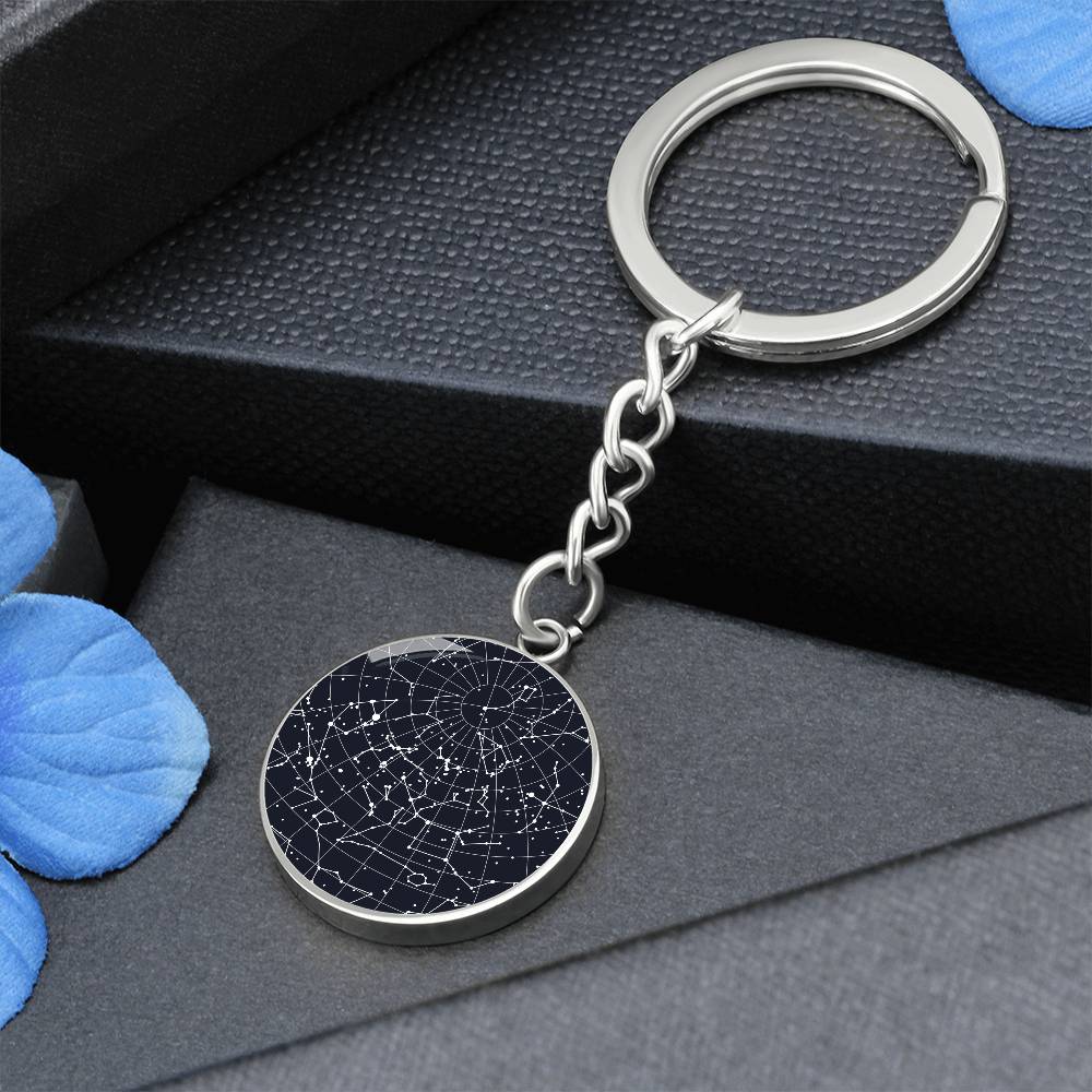 Celestial Night Sky Keychain Slippery Slope, PA