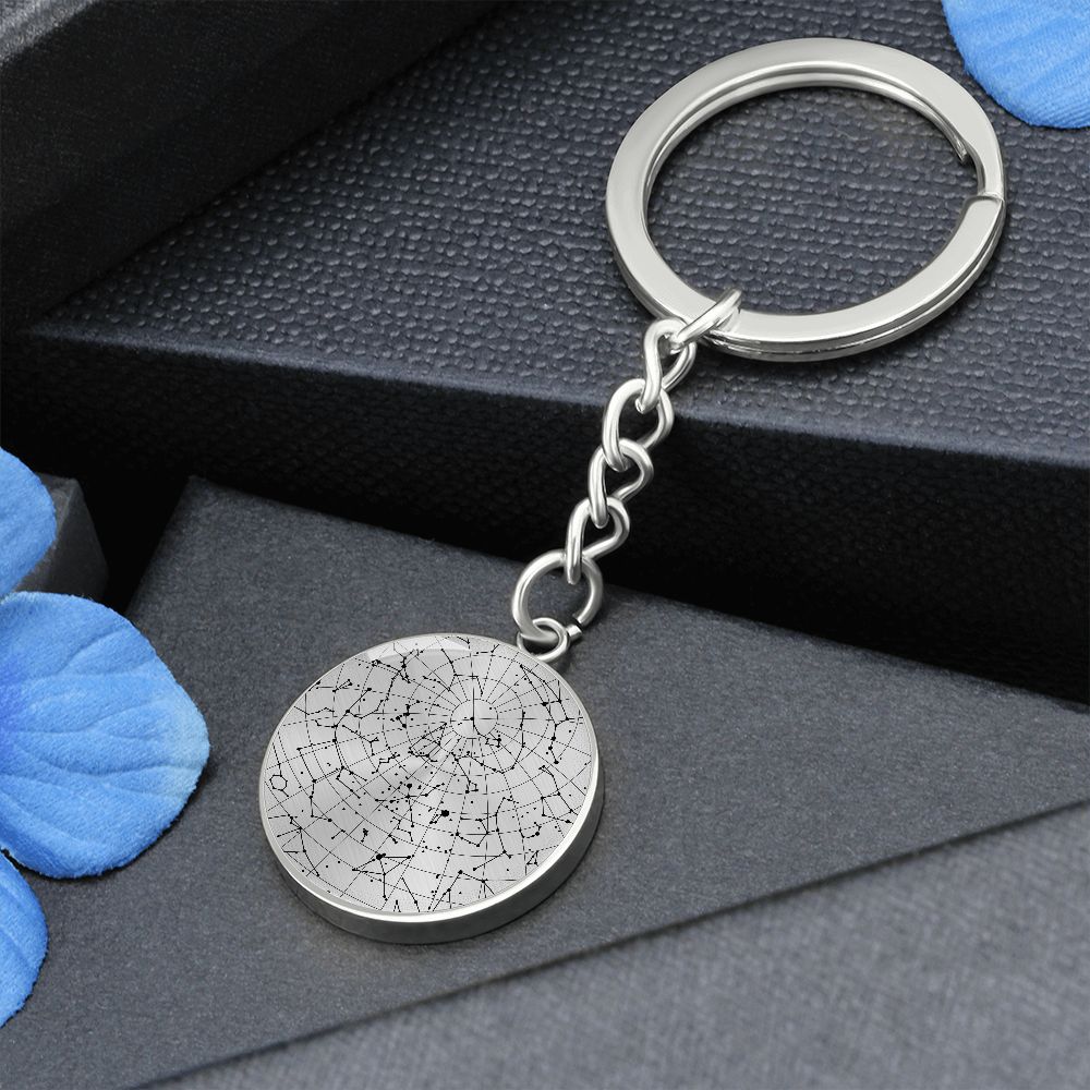 Celestial Night Sky Reading UK Keychain