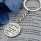 To My Grandson Circular Keychain, I Love You Always & Forever