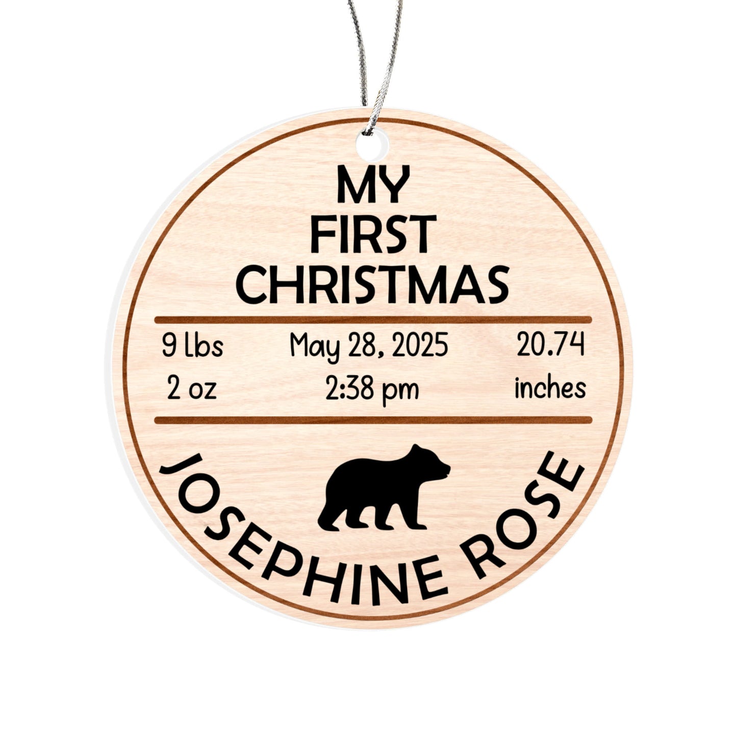 My First Christmas Circle Acrylic