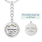 To My Grandson Circular Keychain, I Love You Always & Forever
