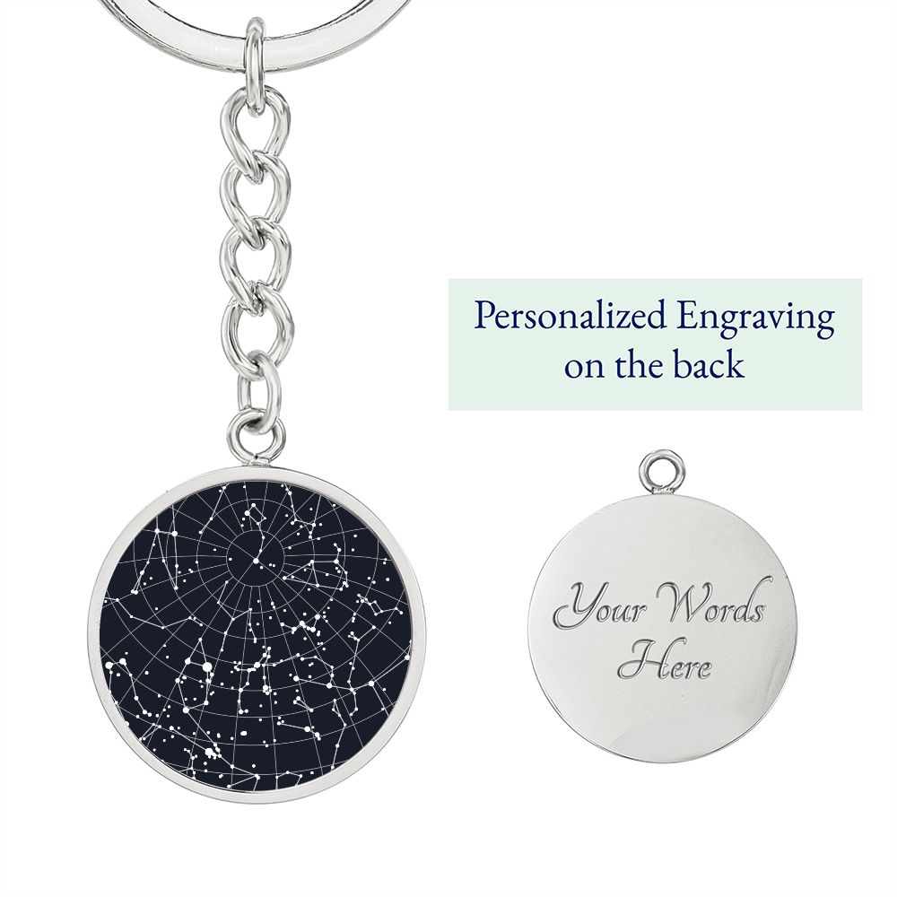 Celestial Night Sky Penticton BC Keychain