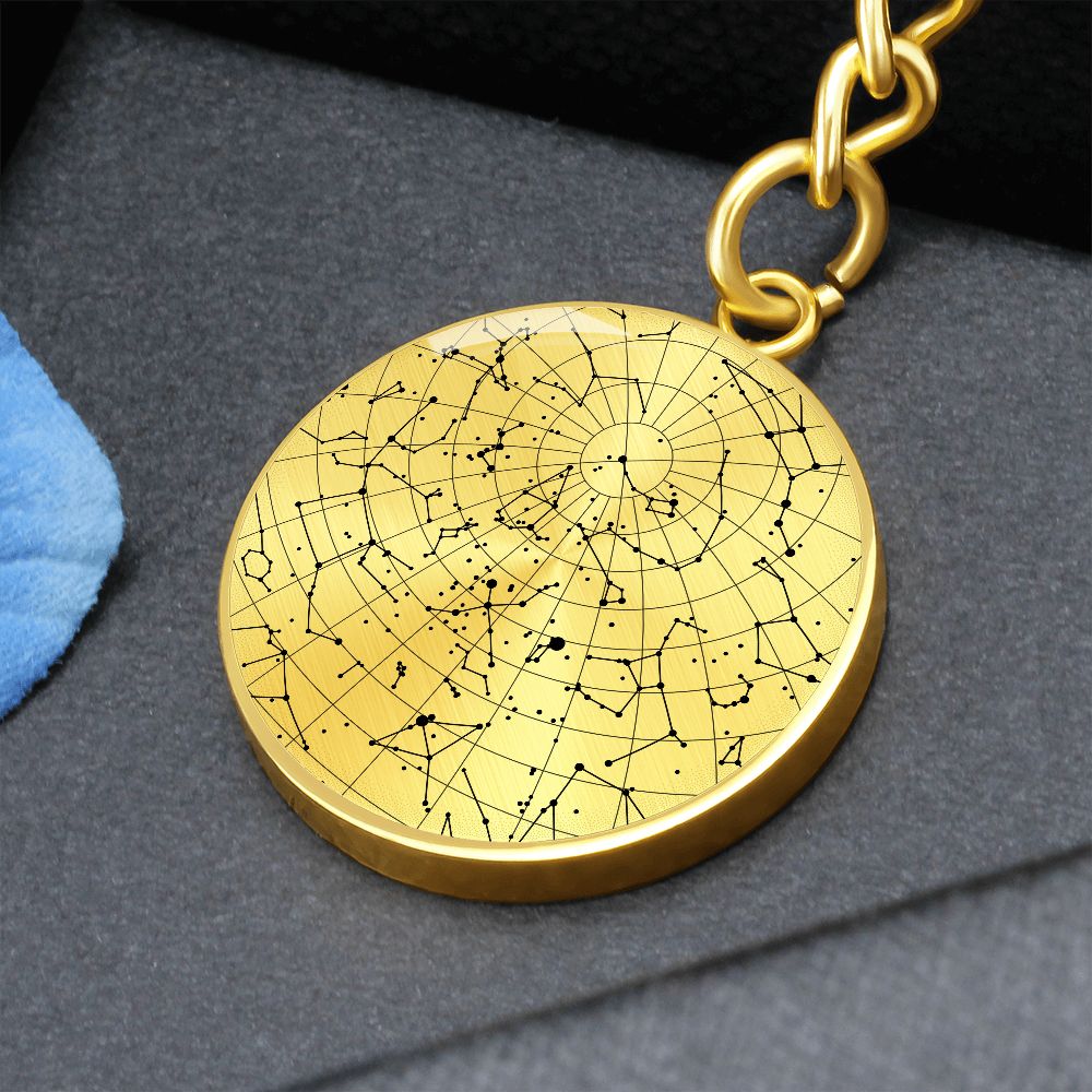 Celestial Night Sky Reading UK Keychain