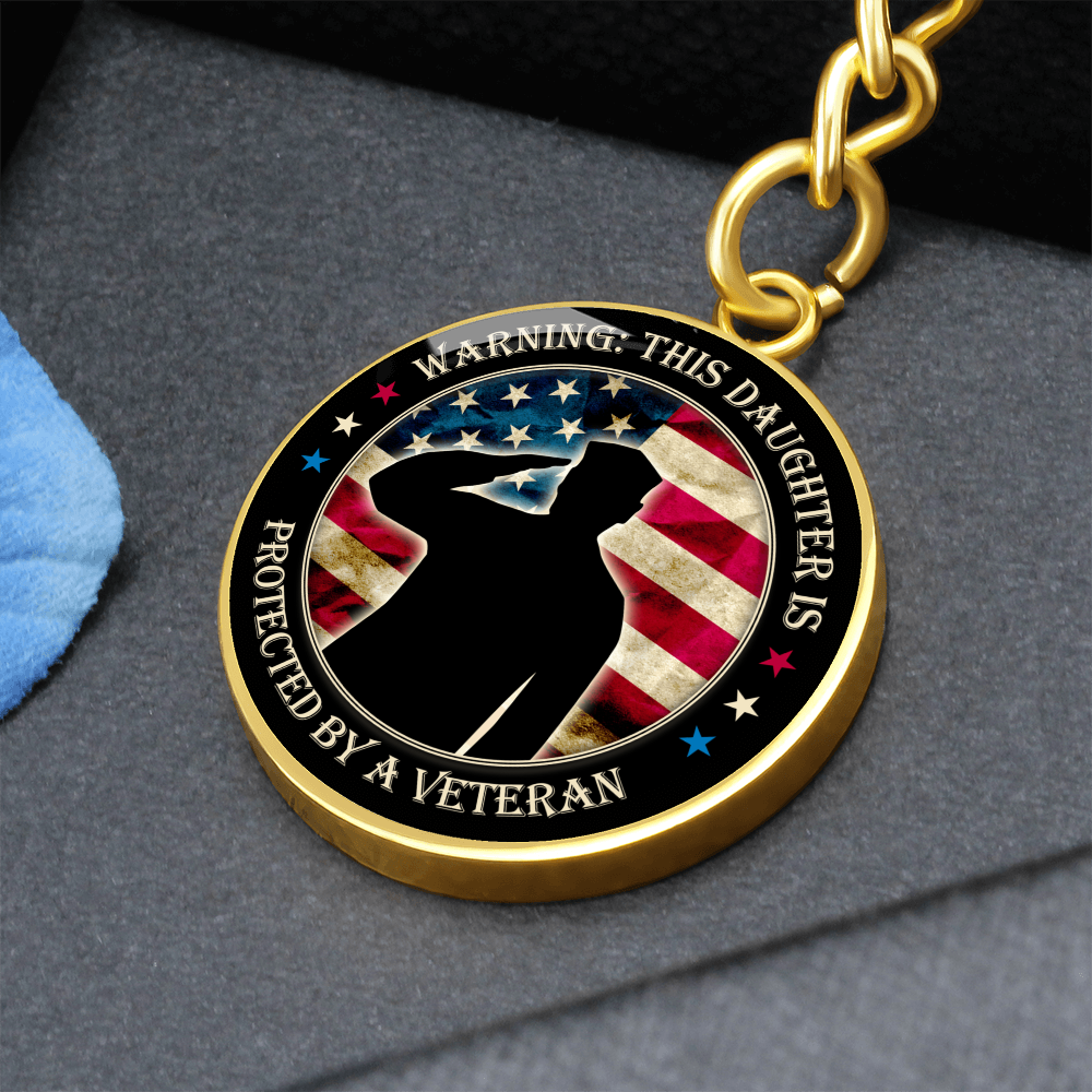 Army Veteran Keychain for Daughter