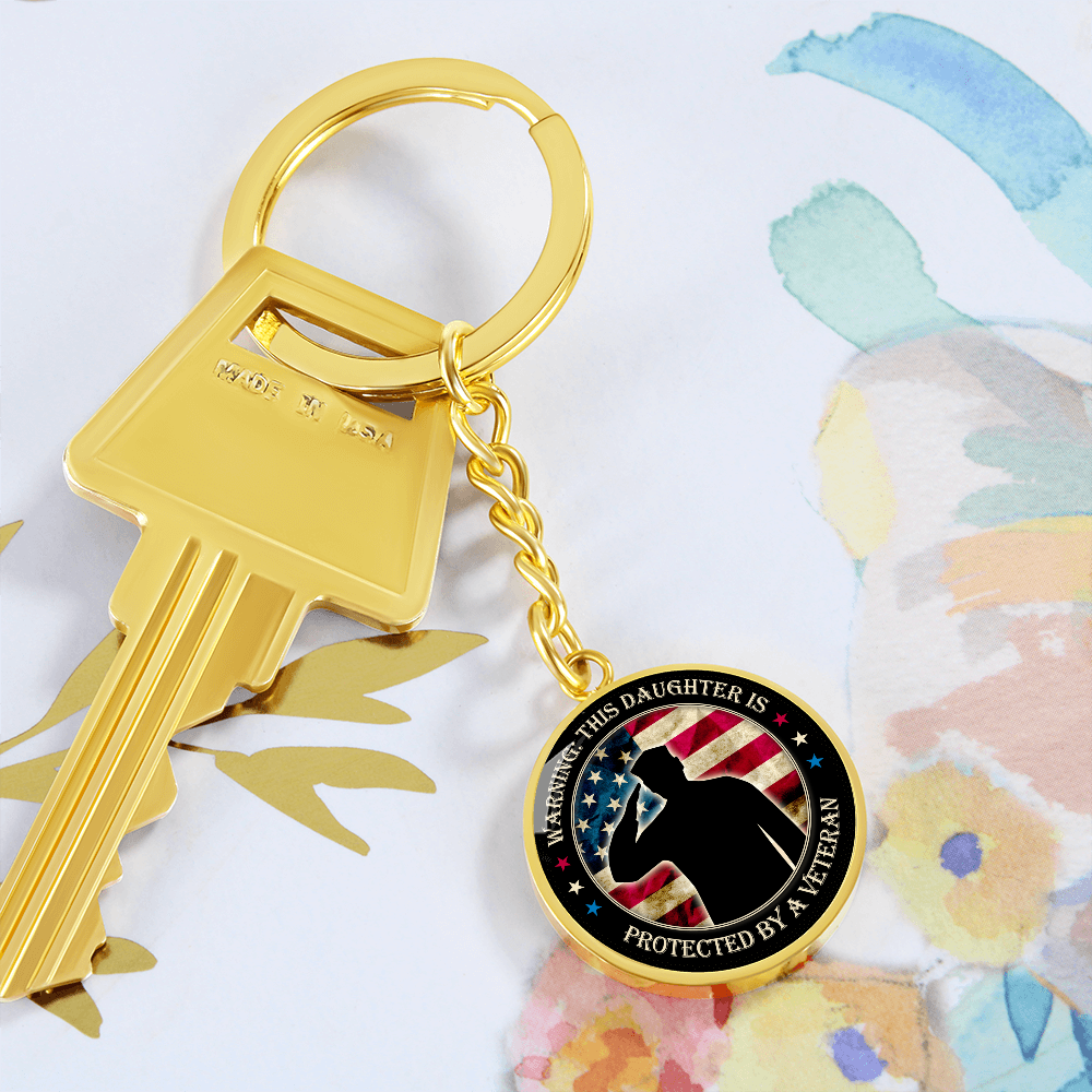 Army Veteran Keychain for Daughter