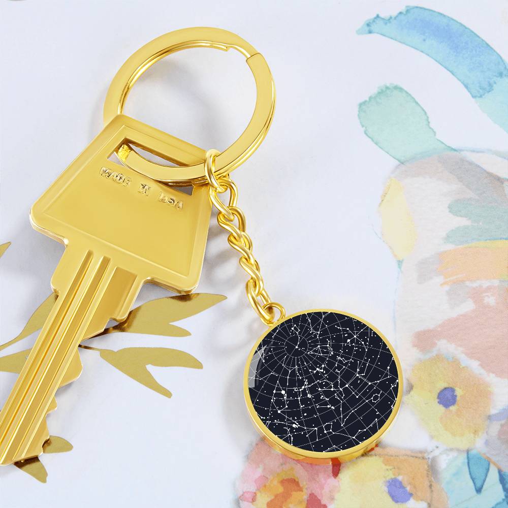 Celestial Night Sky Keychain Slippery Slope, PA