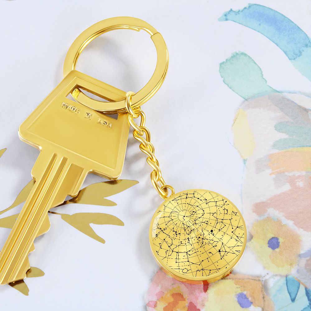 Celestial Night Sky Reading UK Keychain