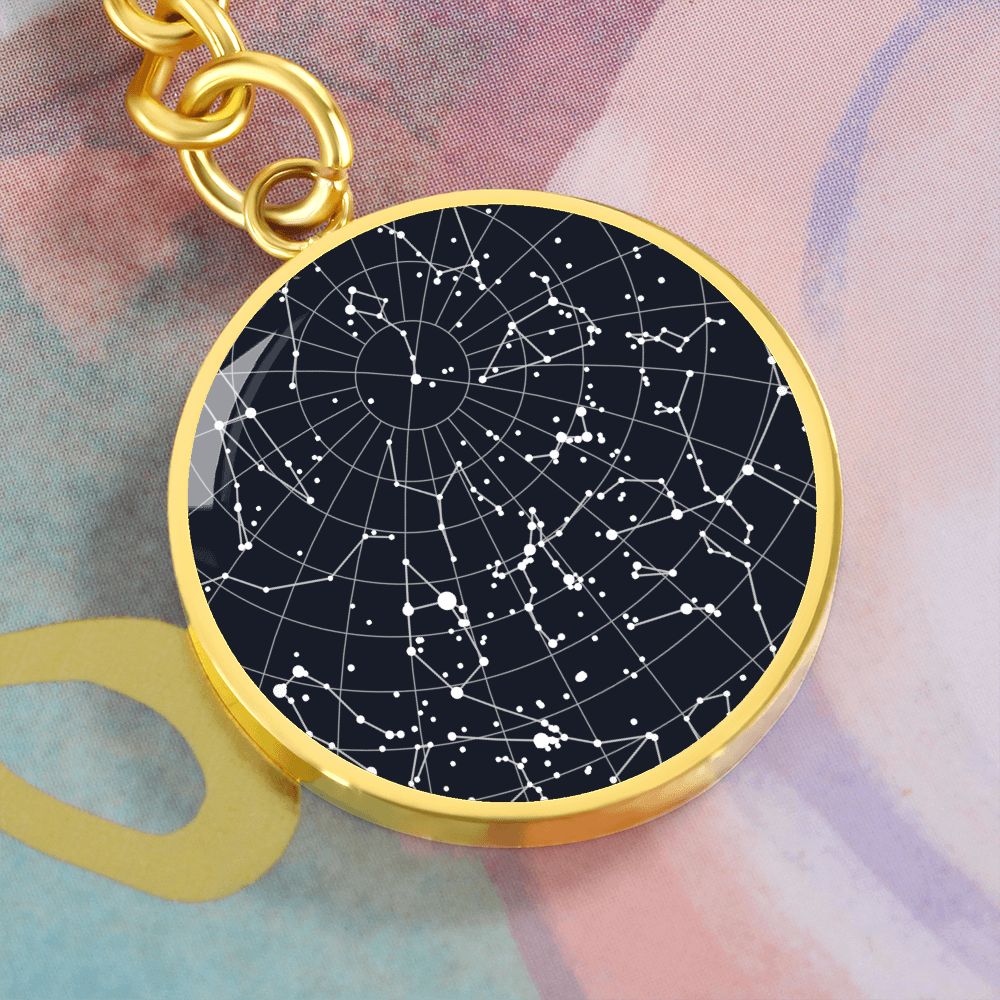 Celestial Night Sky Penticton BC Keychain