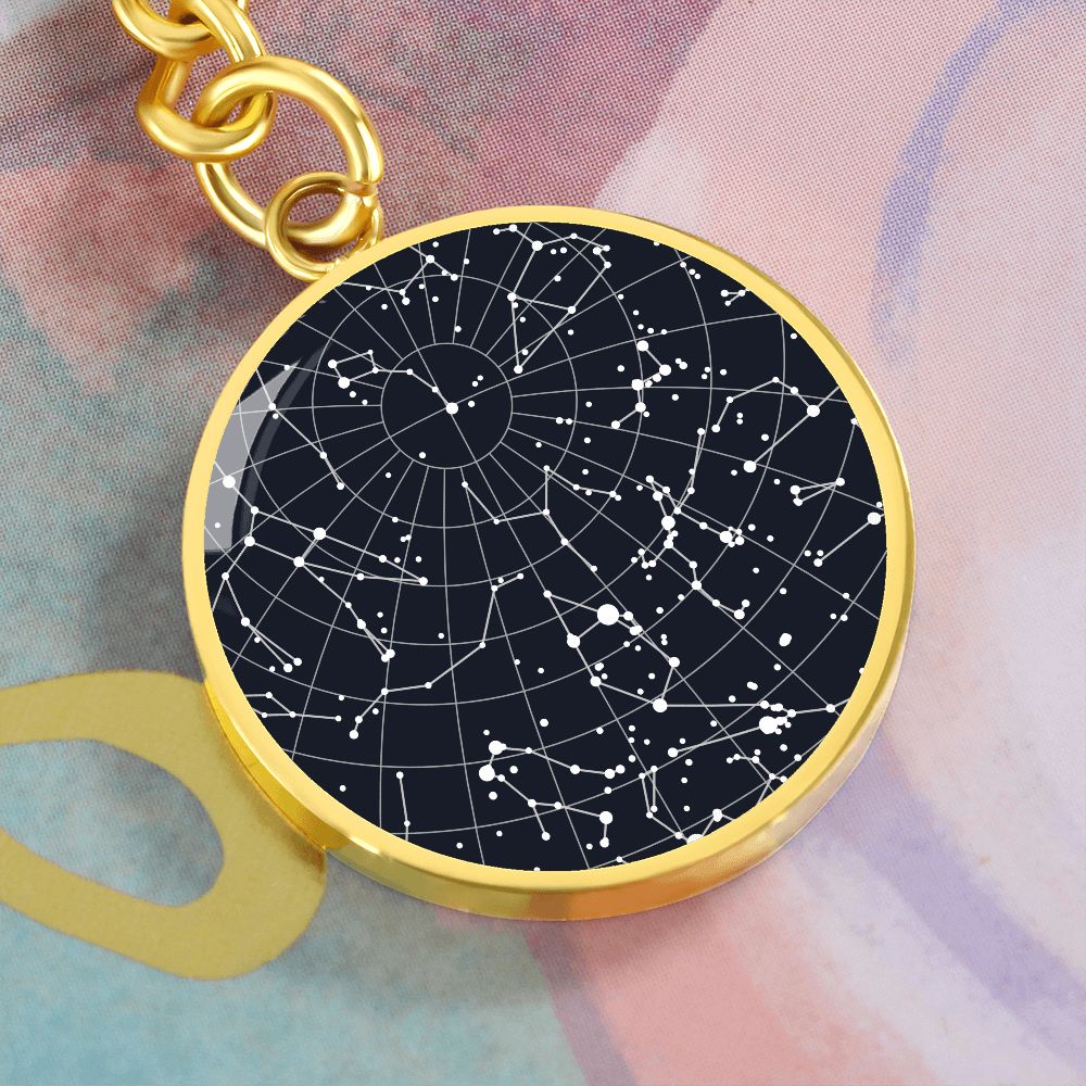 Celestial Night Sky Keychain Seattle