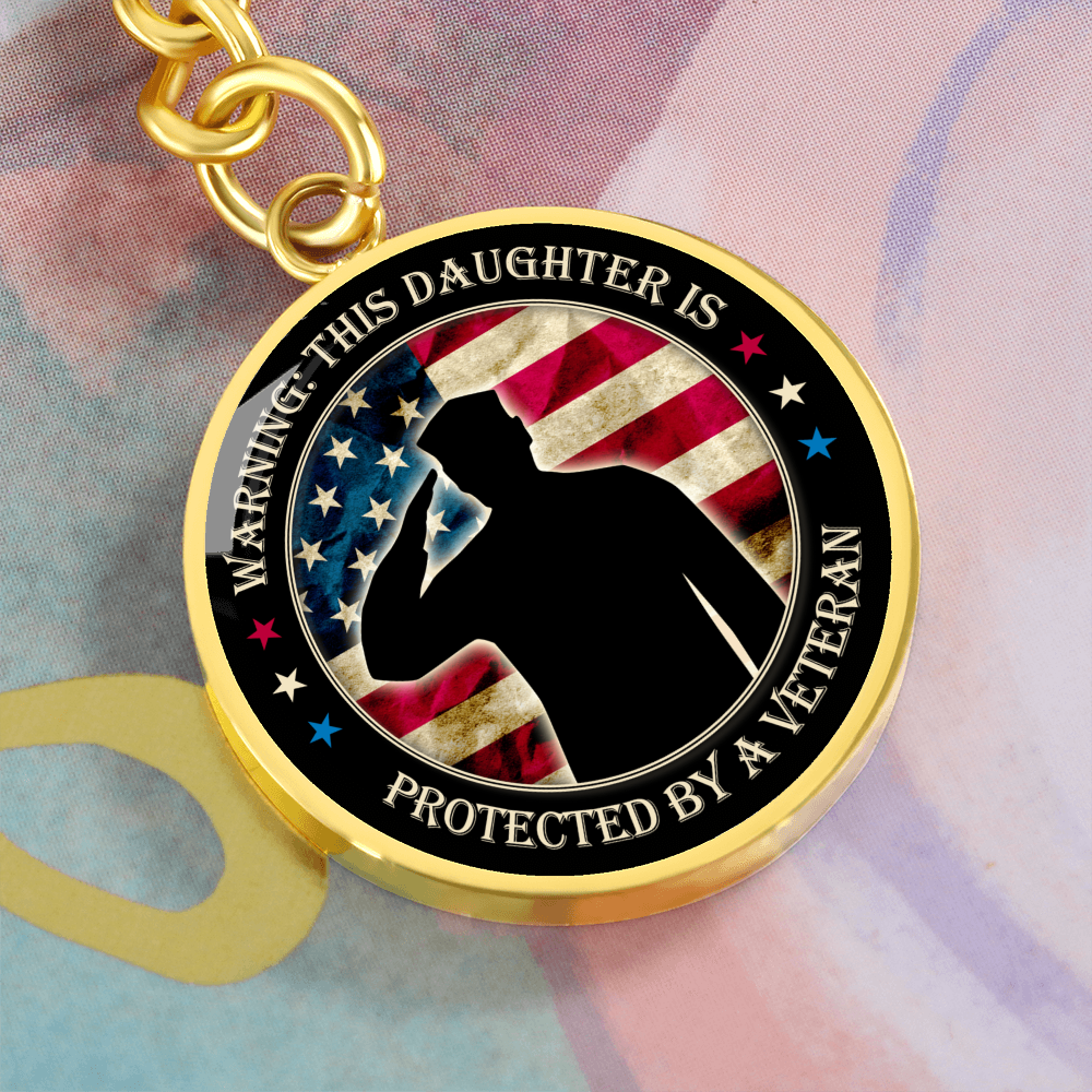 Army Veteran Keychain for Daughter