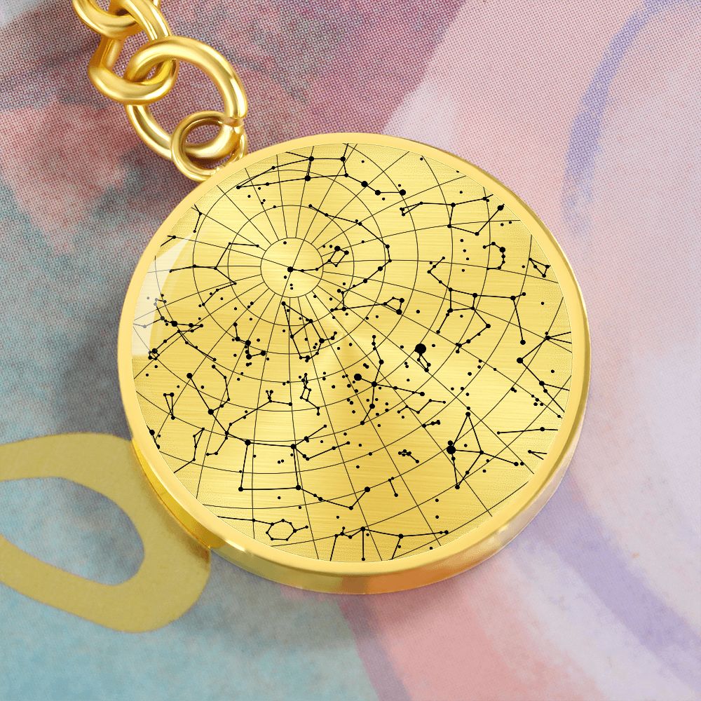 Celestial Night Sky Reading UK Keychain