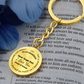 To My Grandson Circular Keychain, I Love You Always & Forever