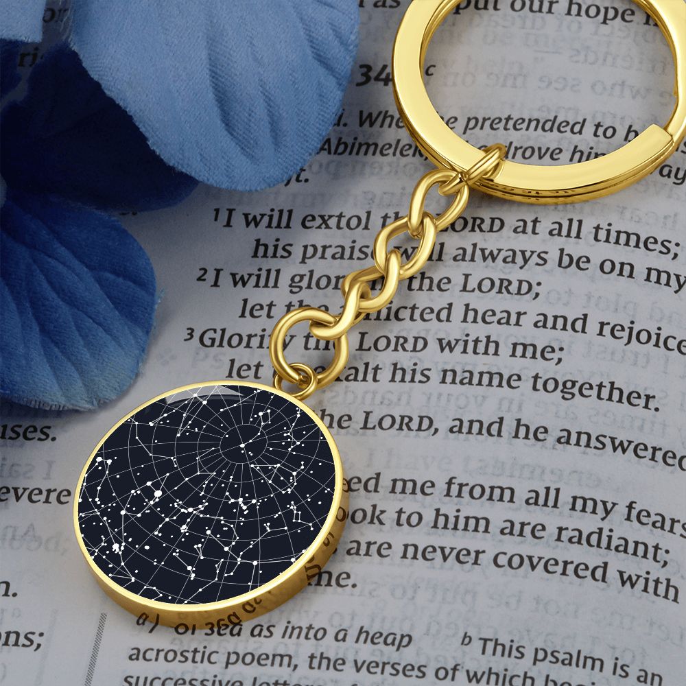 Celestial Night Sky Penticton BC Keychain