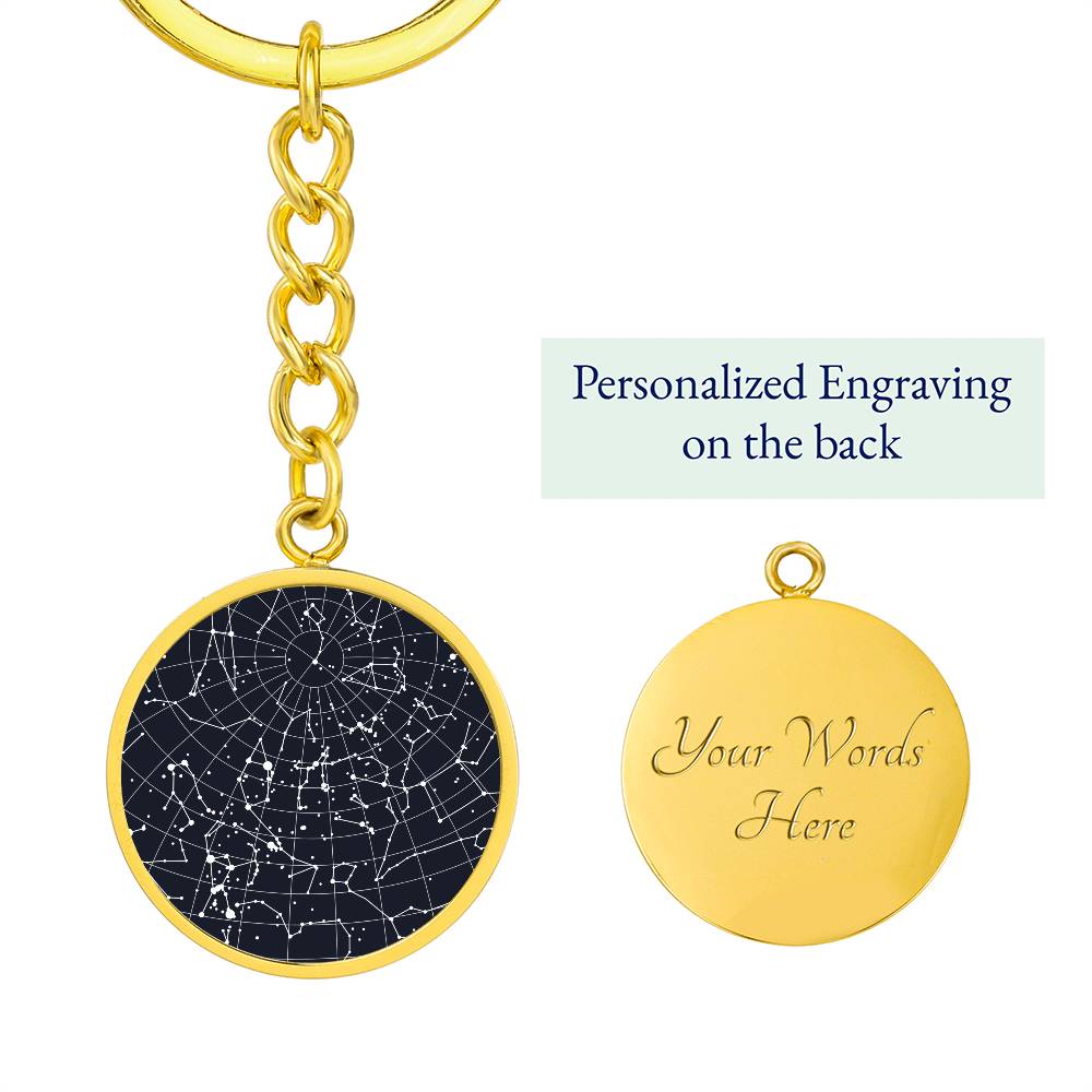 Celestial Night Sky Keychain Baldwinsville