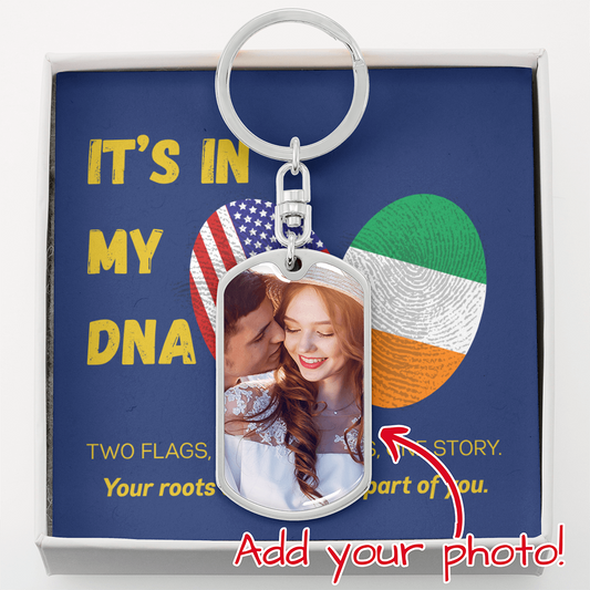 It's In My DNA Dog Tag Keychain