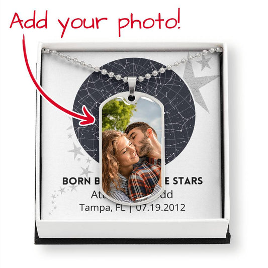 Born Beneath These Stars Dog Tag necklace Atticus