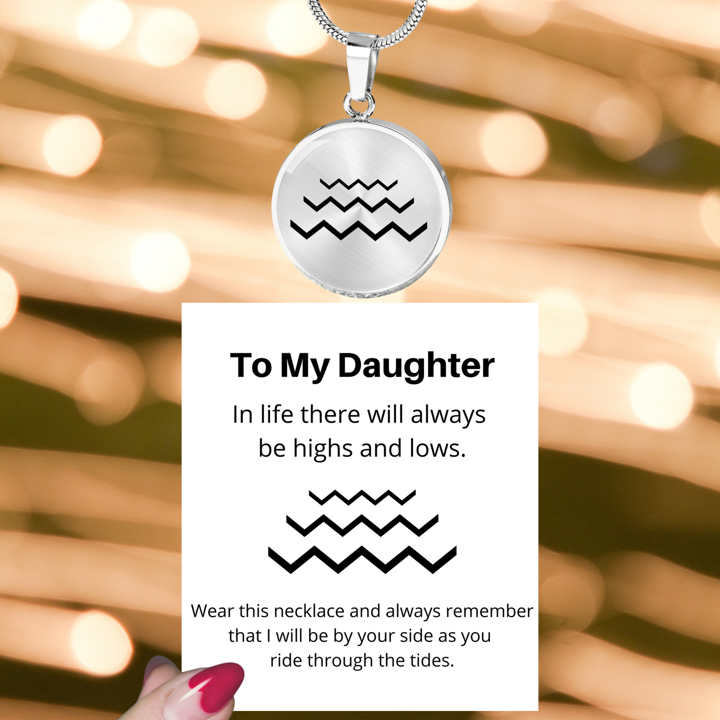 [Almost Gone] To My Daughter - Highs and Lows Necklace