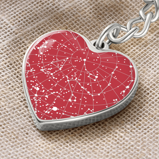 Night Sky Limited Edition Heart Pendant Keychain