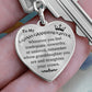 To My Badass Granddaughter Heart Keychain