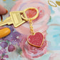 Celestial Night Sky Wills Point Heart Pendant Keychain