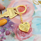 To My Badass Granddaughter Heart Keychain