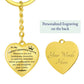 To My Badass Granddaughter Heart Keychain
