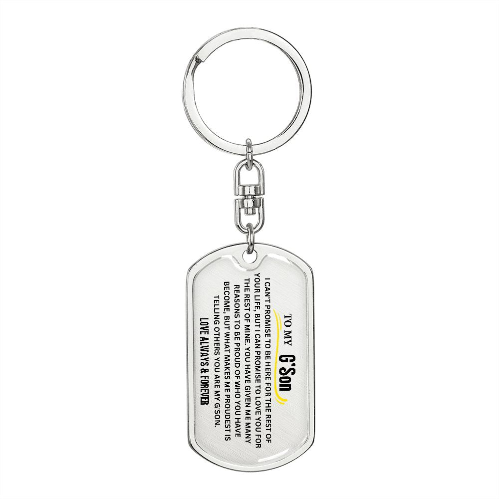 To My G'Son Keychain