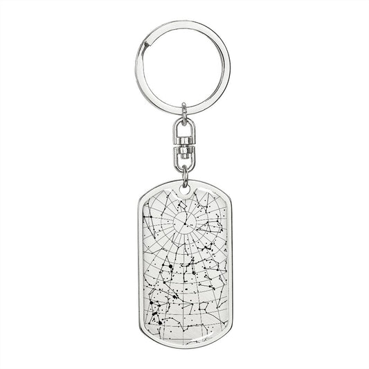 Les Deux Alpes Dog Tag Keychain