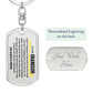 To My Grandson, Custom Keychain Love Always & Forever