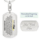 To My G'Son Keychain