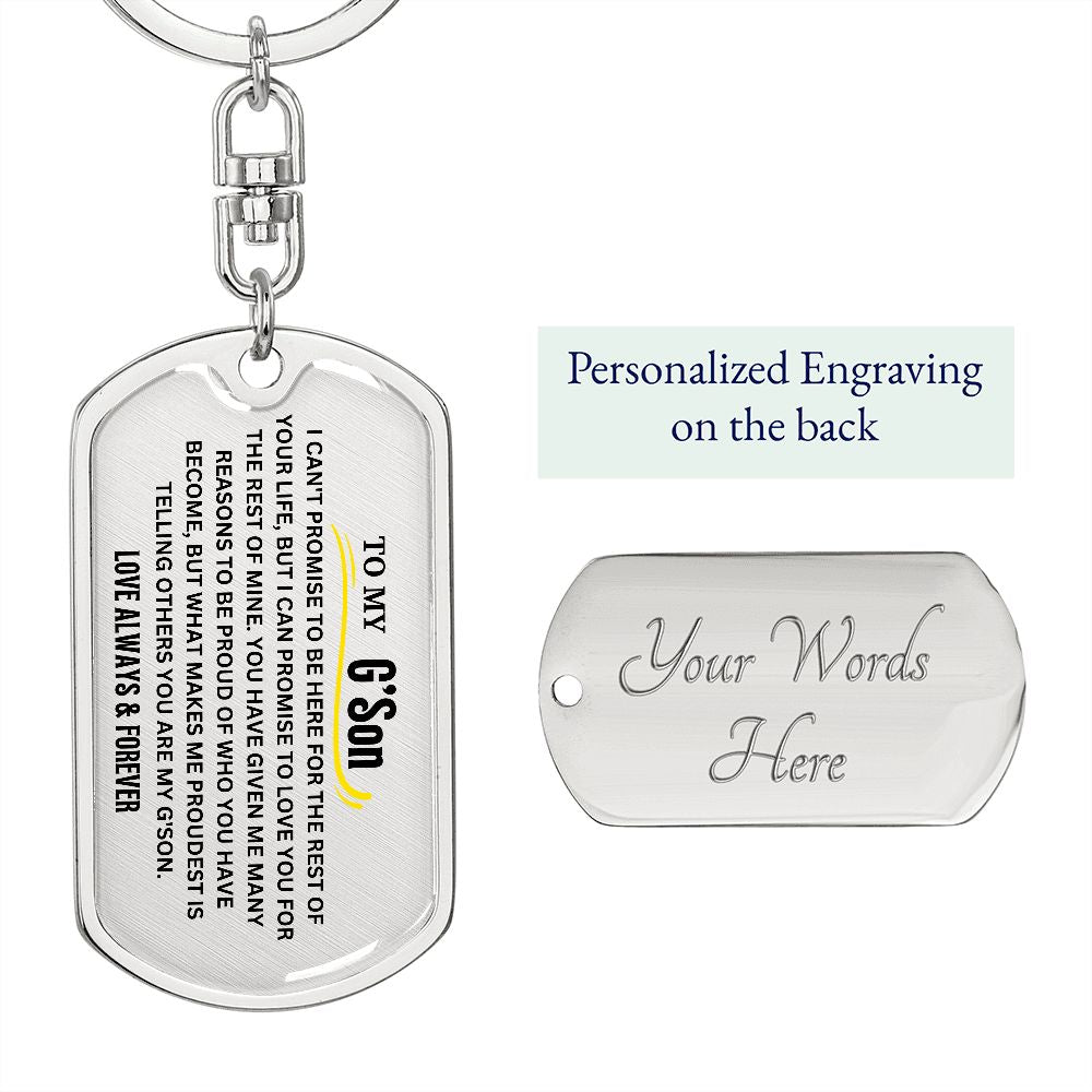 To My G'Son Keychain