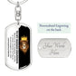 To My Badass Grandson Keychain