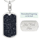 Celestial Night Sky Keychain Chicago Engraved