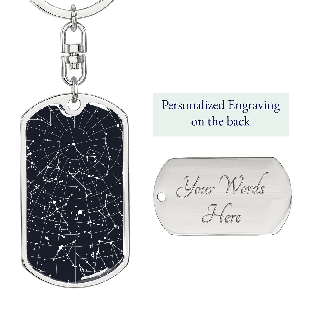 Celestial Night Sky Keychain Houston Texas