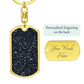 Celestial Night Sky Dog Tag Pendant Keychain Chesterfield VA